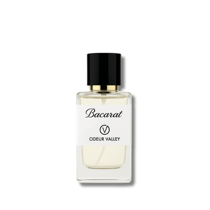Bacarat unisex perfume with saffron, jasmine, amberwood and oakmoss – luxury long-lasting fragrance.