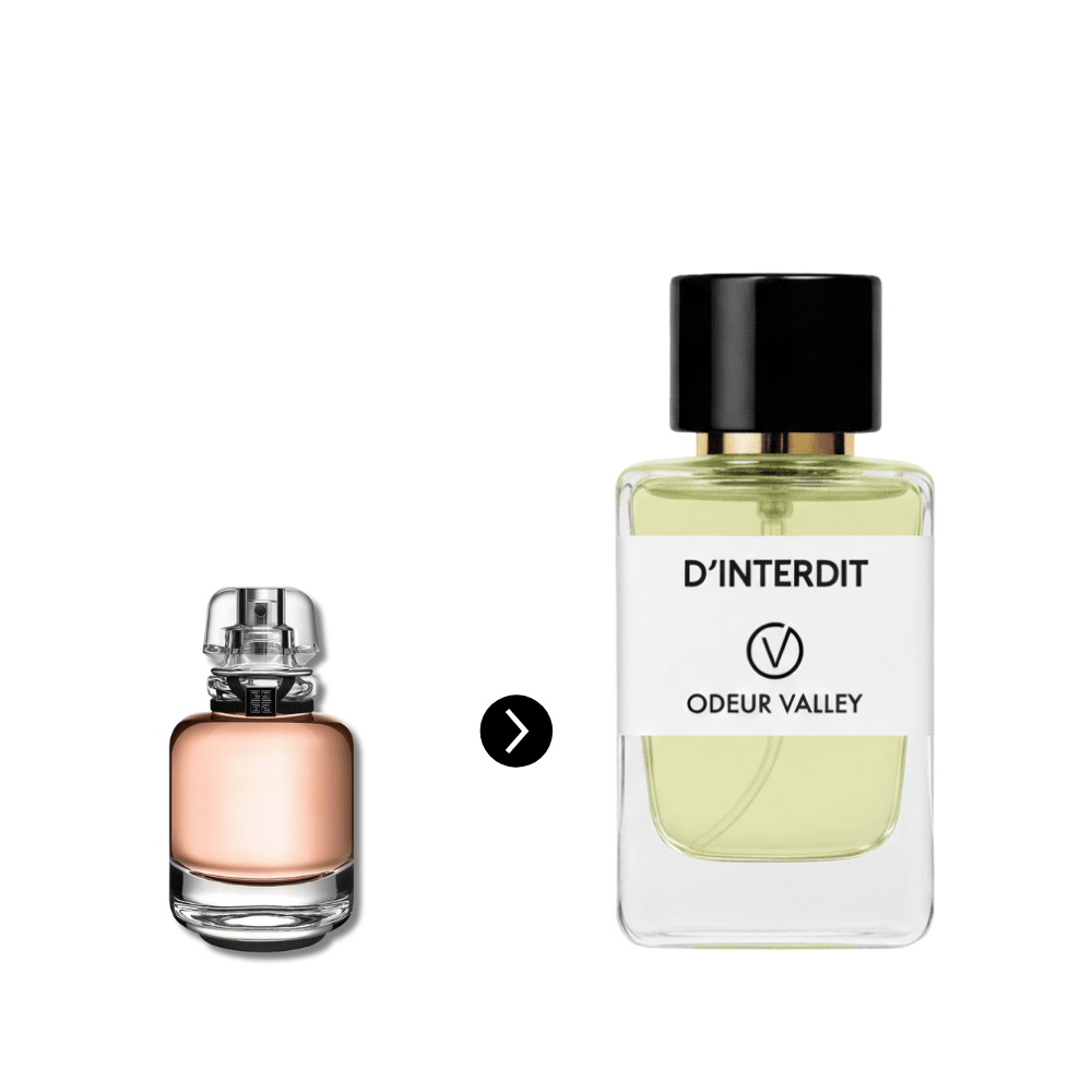Odeur Valley's D’Interdit, a deep and radiant fragrance with elegant notes of Tuberose, Orange Blossom, and Jasmine Sambac