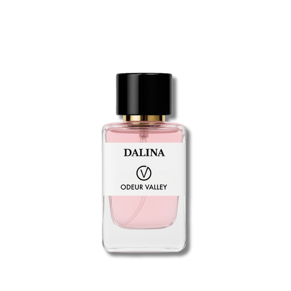 Dalina Eau de Parfum by Odeur Valley – elegant women’s perfume with rose, peony, and vanilla.