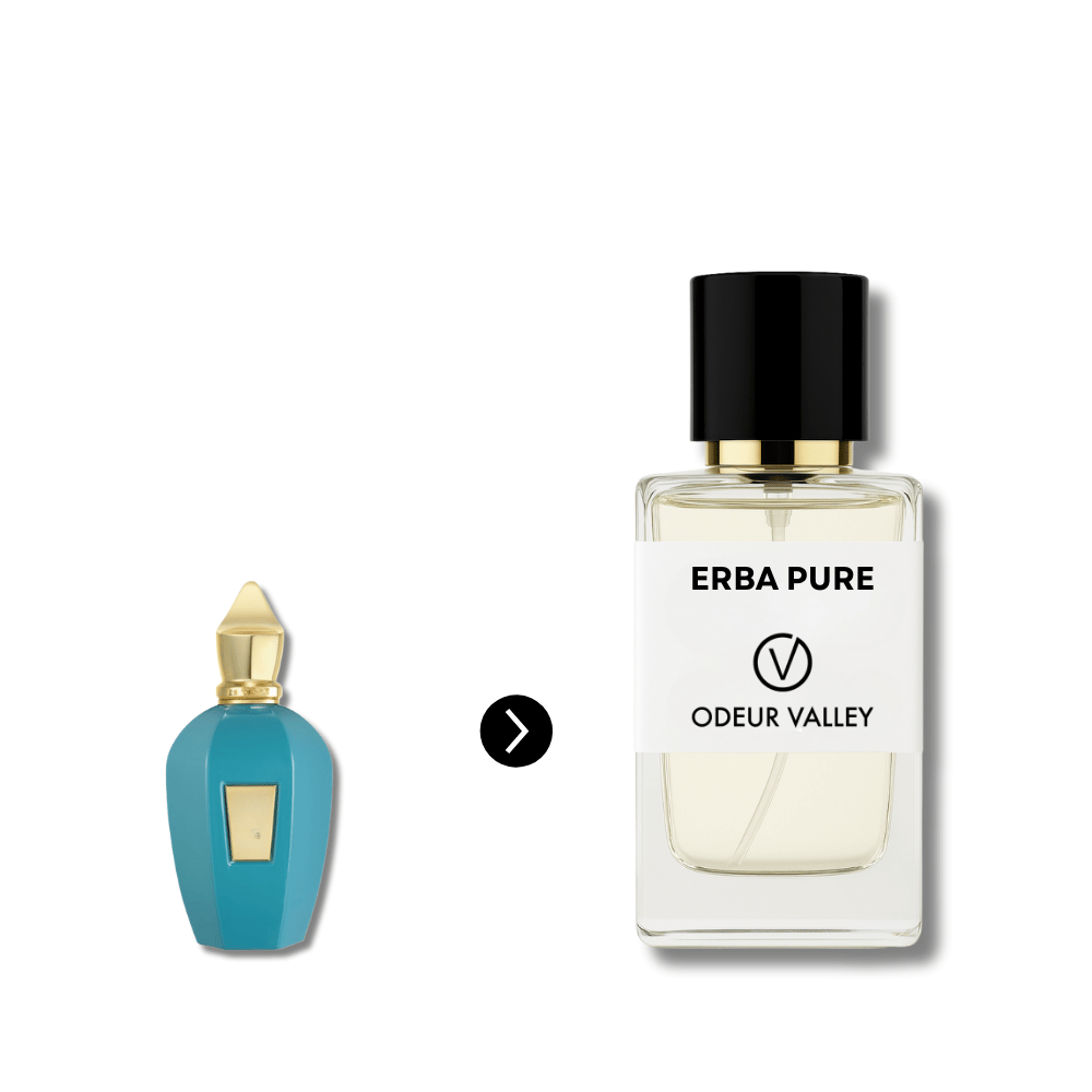 Erba Pure by Odeur Valley, an Eau de Parfum with a fresh and addictive scent. Its fruity heart and base of White Musk and Madagascar Vanilla create lasting projection.