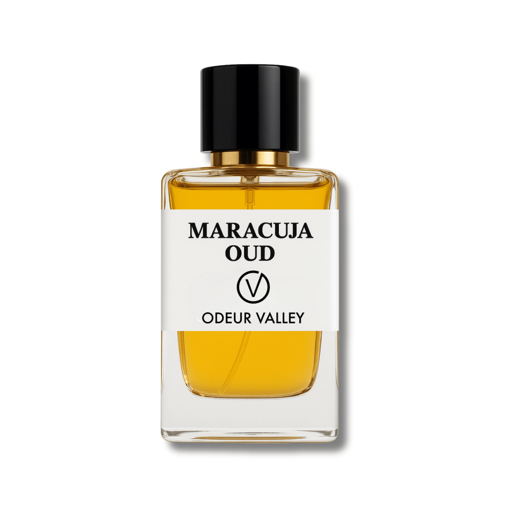 Odeur Valley's Maracuja Oud, an addictive and exotic scent with prominent notes of Passionfruit, Turkish Rose, and Oud
