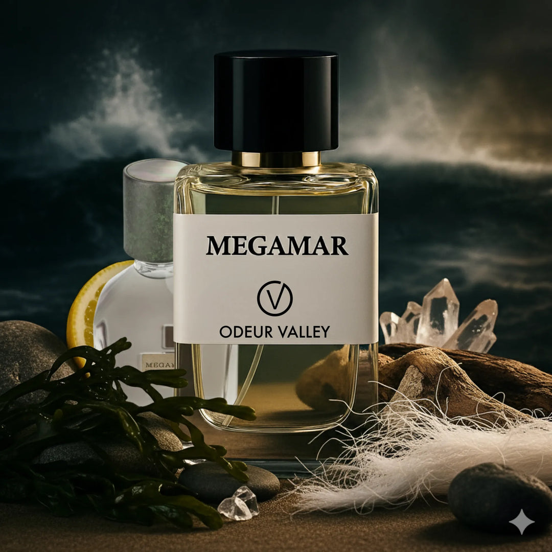  Megamar perfume by Odeur Valley, a deep, fresh scent with a powerful projection, perfect for a signature statement in Dubai