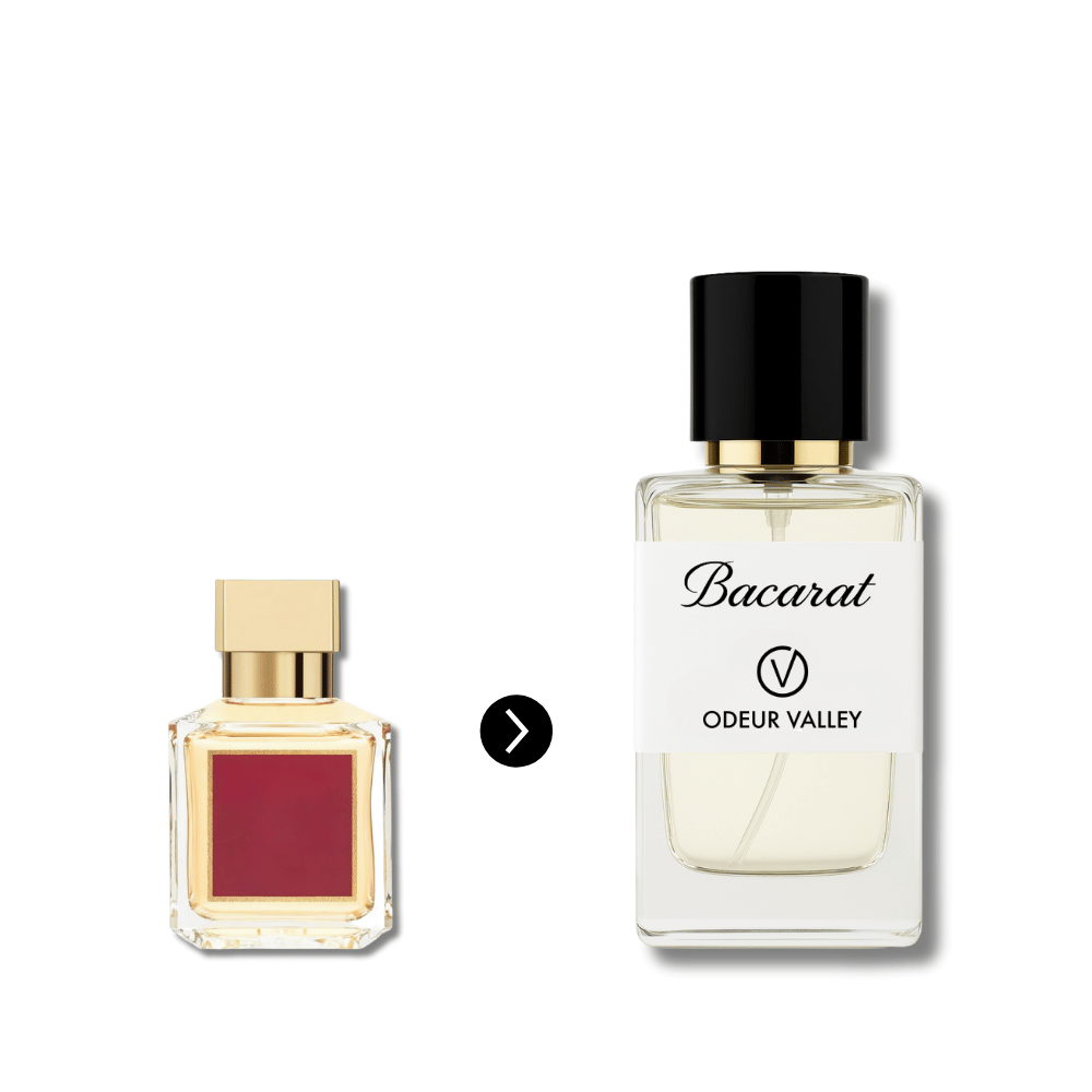 Odeur Valley Bacarat fragrance for men and women, featuring saffron, jasmine and ambergris notes.
