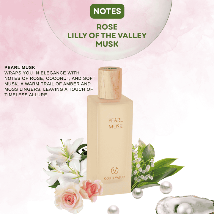 Premium Pearl Musk unisex perfume in uae  at the best online store— floral, musky, and amber notes in a minimalist design