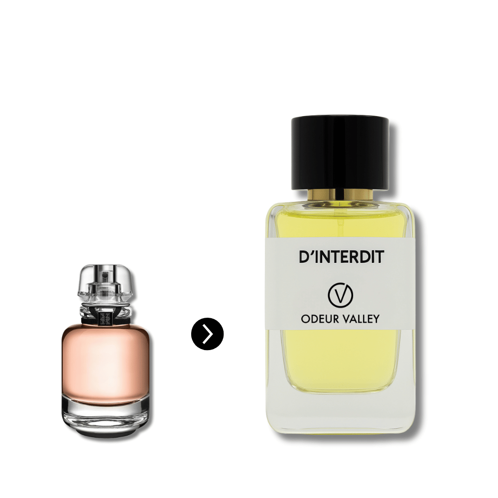 Odeur Valley's D’Interdit, a bold and unforgettable women's perfume. This floral Eau de Parfum is ideal for evening wear and special moments in the UAE