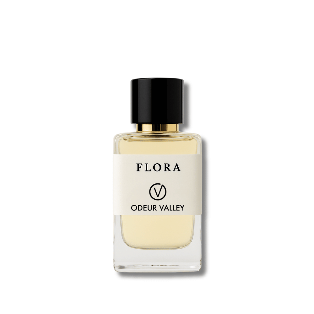 Odeur Valley's Flora, a feminine and elegant Eau de Parfum for women. This timeless floral scent is perfect for daytime and special events in the UAE