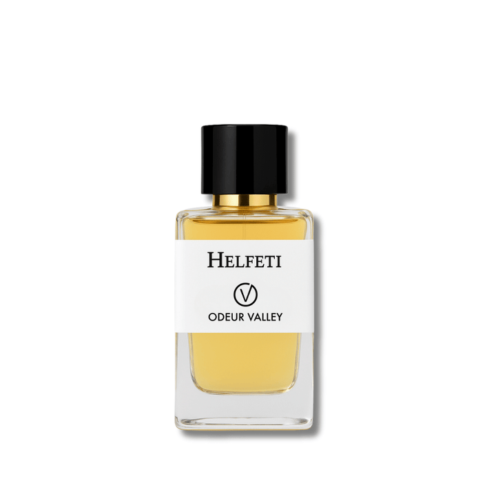 Odeur Valley's Helfeti, a dark and elegant unisex oud perfume for evenings and special events in the UAE. Features notes of saffron and leather