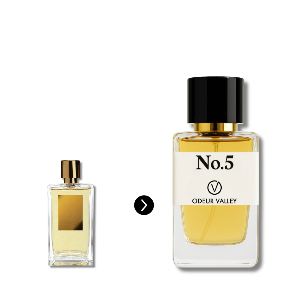Odeur Valley's No 5, a soft and sophisticated Eau de Parfum. This signature scent has a smooth, musky, and sensual longevity
