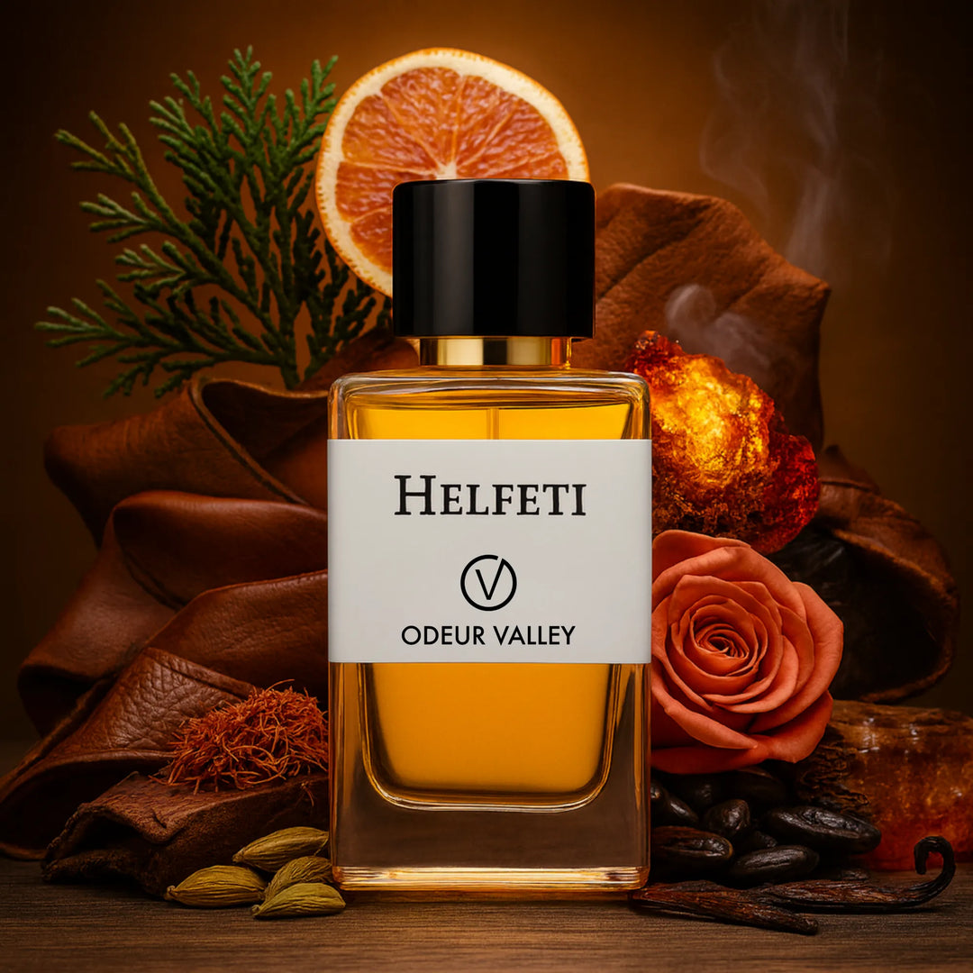 Odeur Valley presents Helfeti, a bold and intense unisex fragrance with a sensual base of Tonka Bean, Vanilla, and Musk. Designed for elegance in Dubai.