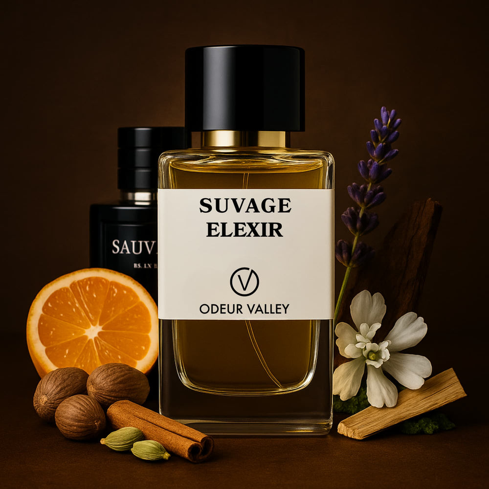 inspired by sauvage elixie by dior is a luxury fragrance for confident men.